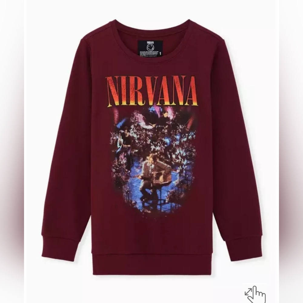 Torrid Red and Blue Crew Neck Sweater